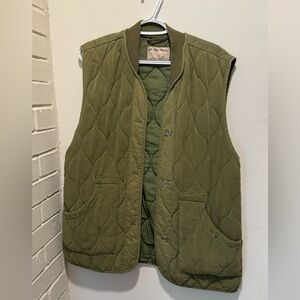 We the Free Oversized Quilted Green Vest